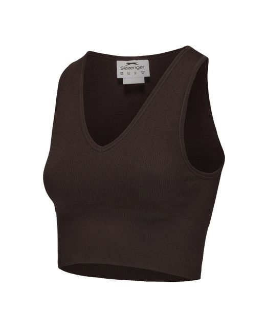 Slazenger 1881 Brown 2Pk Croptank