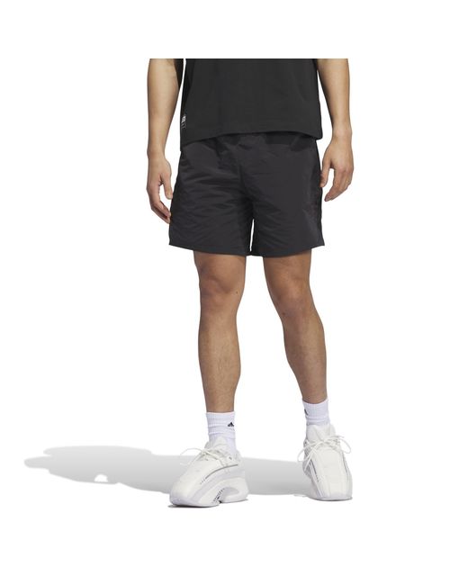 Adidas Gray Basketball Woven Shorts for men