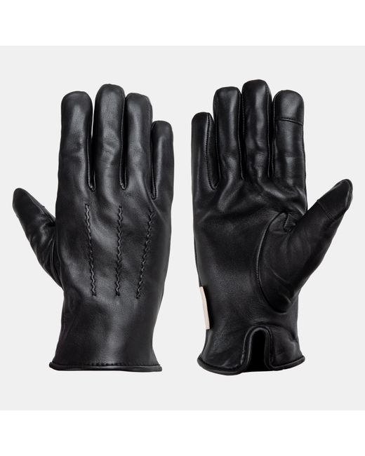 Pretty Green Black Leather Glove for men
