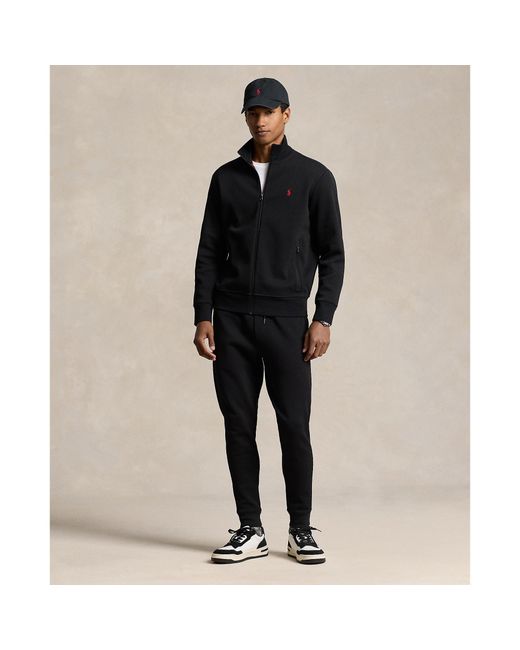 Polo Ralph Lauren Black Closed Hem Fleece Joggers for men