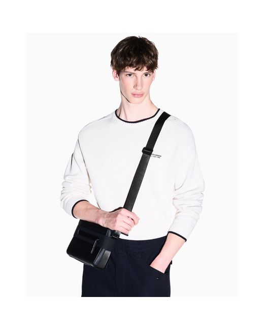 ARMANI EXCHANGE Black Crossbody Bag for men