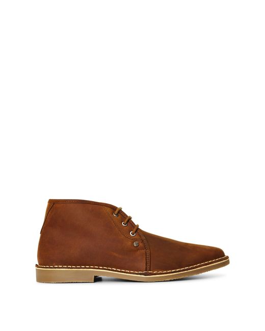 Original Penguin Brown Leather Crazy Horse for men