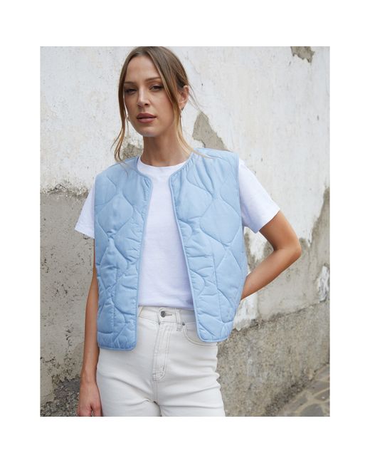 Threadbare Blue Cabos Lightweight Gilet