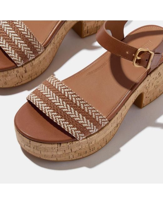 Fitflop Brown Platfforms Ankle-Strap Sandals