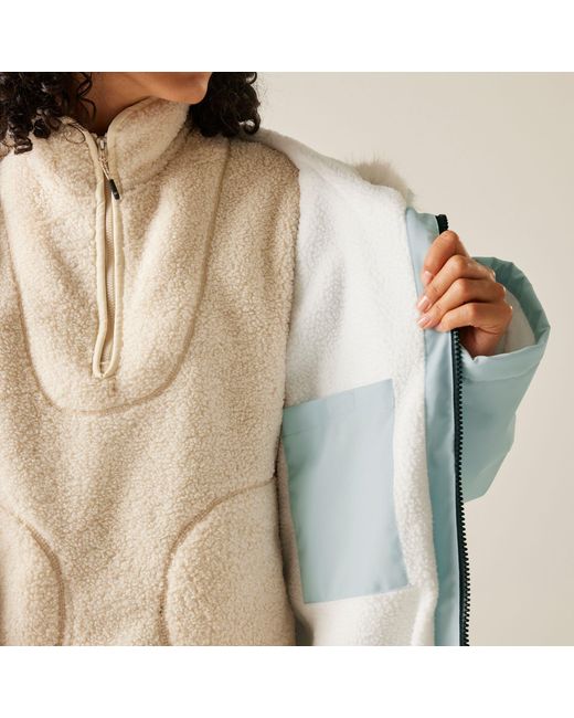 Regatta Blue Adults Waterproof Quick-Drying Fleece-Lined Changing Robe