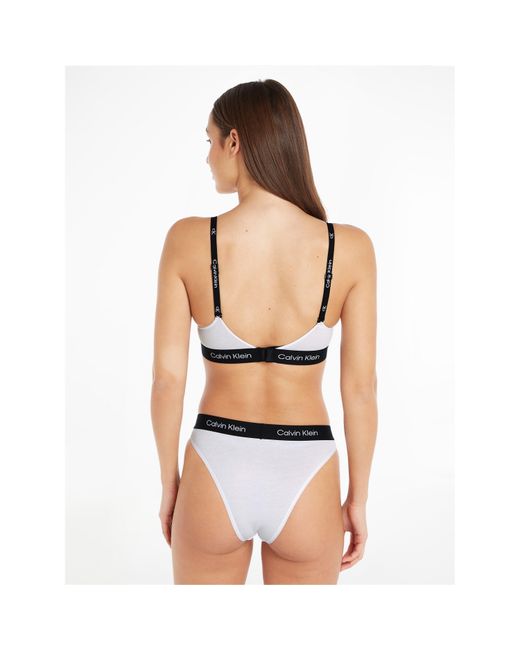 Calvin Klein White High Waist Brazilian Briefs