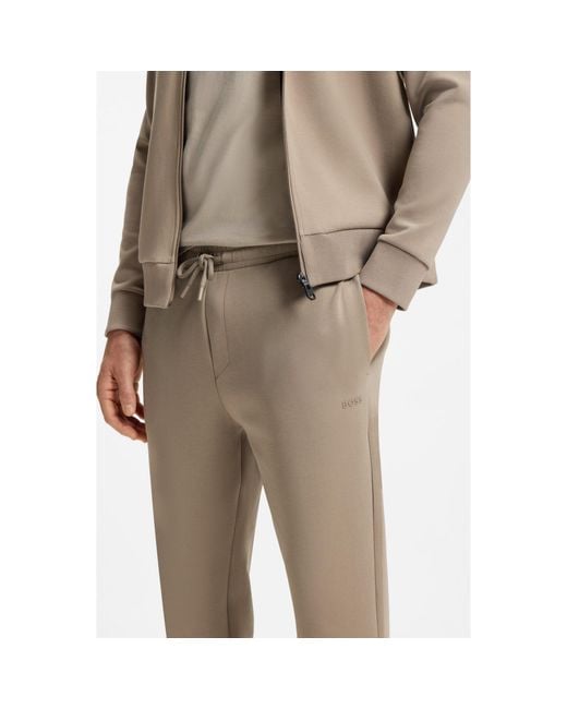 Boss Brown Hadiko Joggers With Drawstring Waistband for men