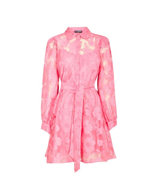 Karl Lagerfeld Pink Shirt Dress