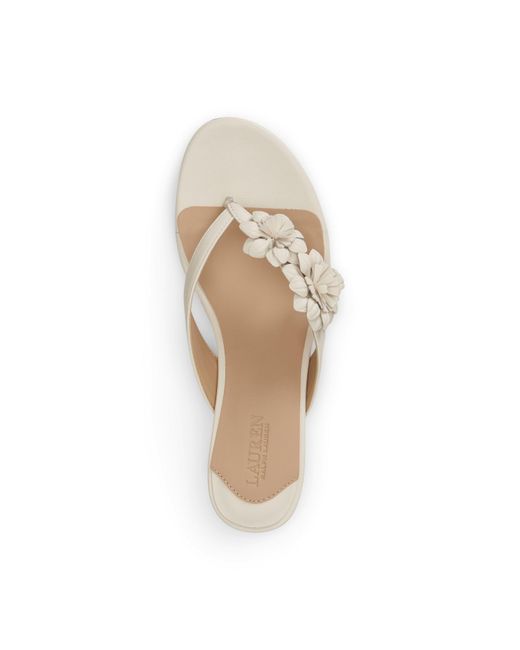 Ralph Lauren Natural Heeled Mules