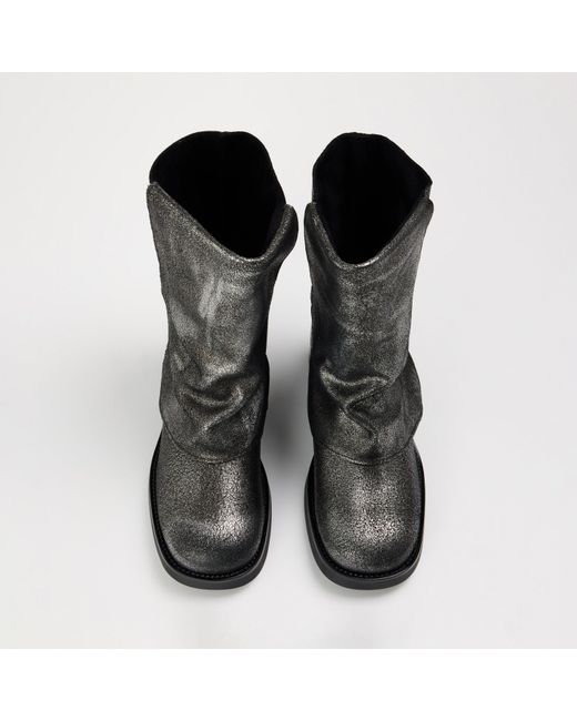 Steve Madden Black Bonfire Ankle Heeled Boots