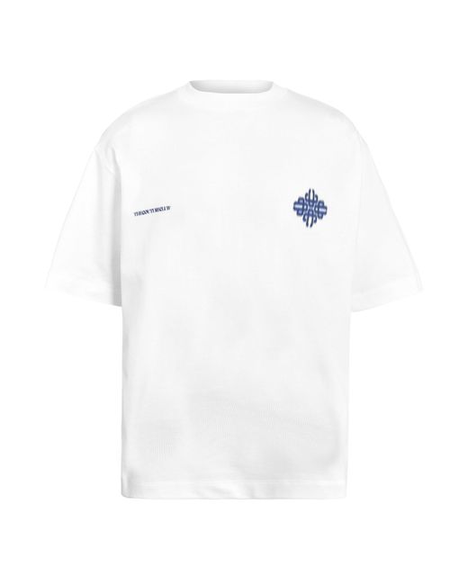 The Couture Club White Blurred Oversized Fit Oversized T-Shirt for men