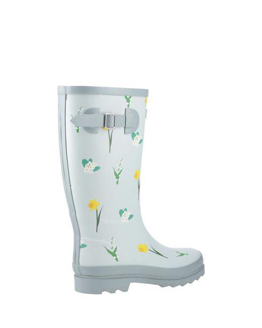 Cotswold Blue Wildflower Tall Wellingtons