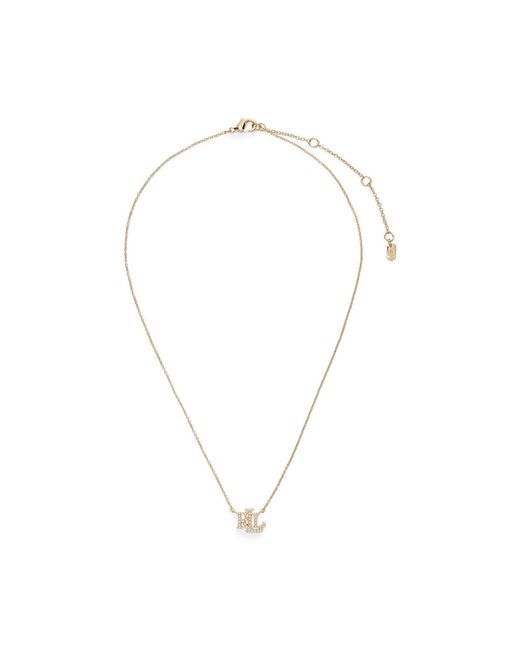 Ralph Lauren Metallic Lauren Ralph Lauren Pearl Logo Necklace