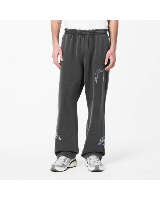 Represent Gray Rep Legacy Closed Hem Fleece Joggers for men