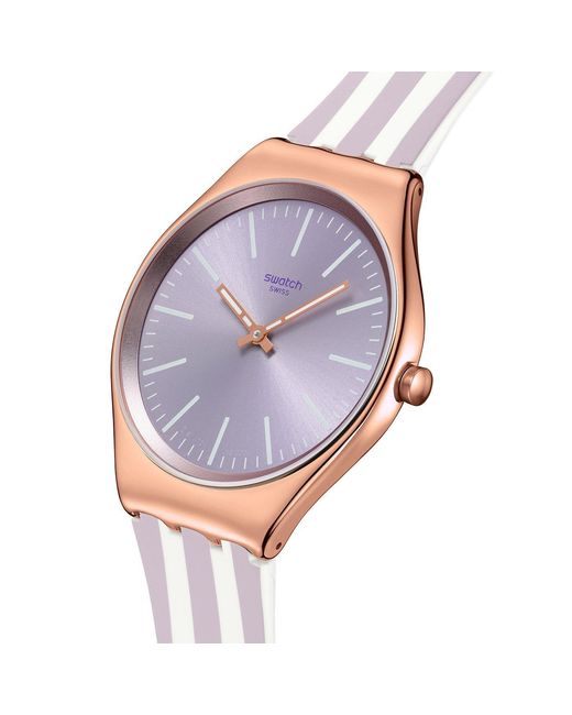 Swatch Purple Skin Irony Quartz Analogue Watch
