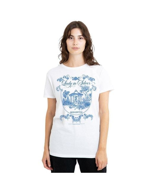 Bridgerton Blue Fairy Tale Gazebo Dancing T Shirt Whit
