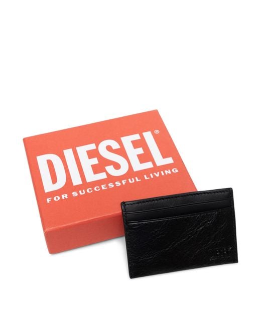 DIESEL Black 3D Easy Card Holder for men