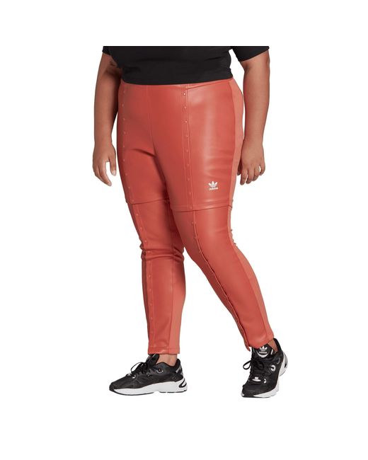 Adidas Originals Red Adidas Always Original Slim Snap Plus Size Joggers