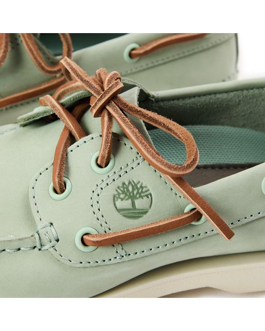 Timberland Green Classic Rust Nubuck Boat Shoes