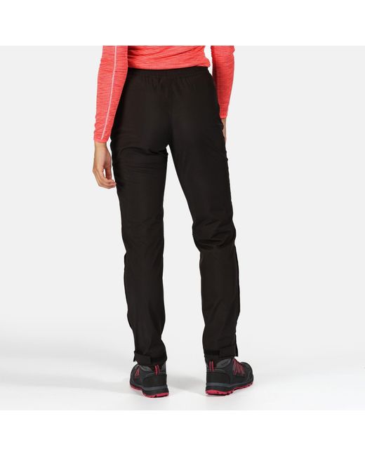 Regatta Black Highton Waterproof Overtrousers (long)