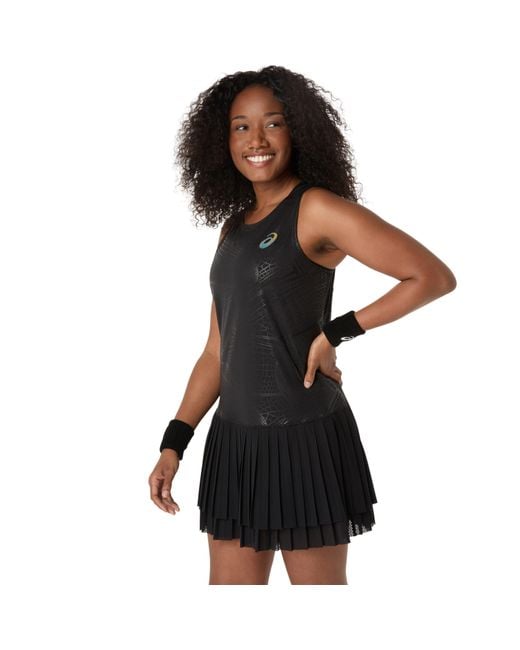 Asics Black Match Night Energy Tennis Dress