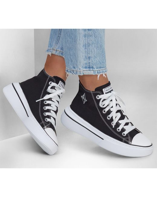 Skechers Blue Canvas Air Cooled Classic Low-Top Trainers
