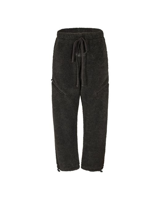 Fear Of God Black Open Hem Fleece Jogging Bottoms for men