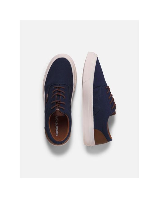 Jack & Jones Blue Islington Canvas Sneakers for men