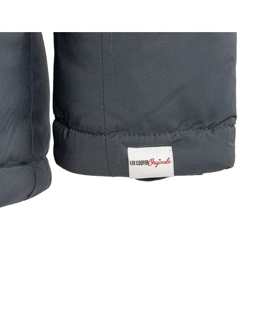 Lee Cooper Blue Quilted Padded Puffer Jacket for men