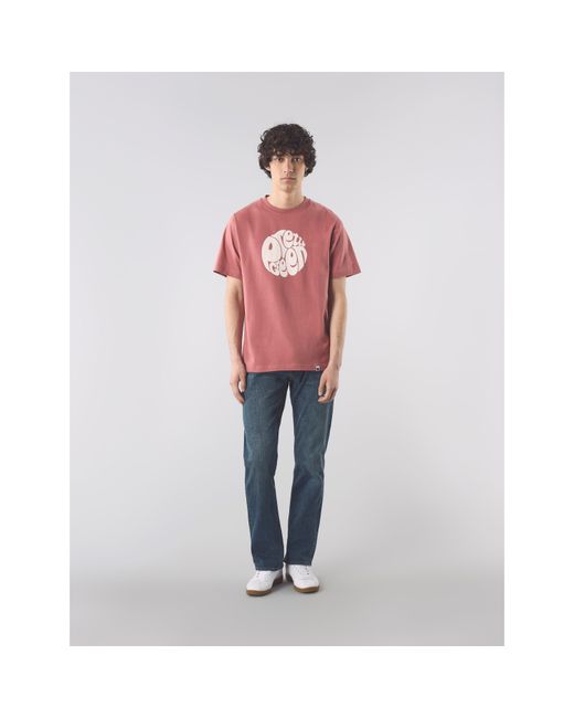 Pretty Green Pink Gillespie Logo Regular Fit T-Shirt for men