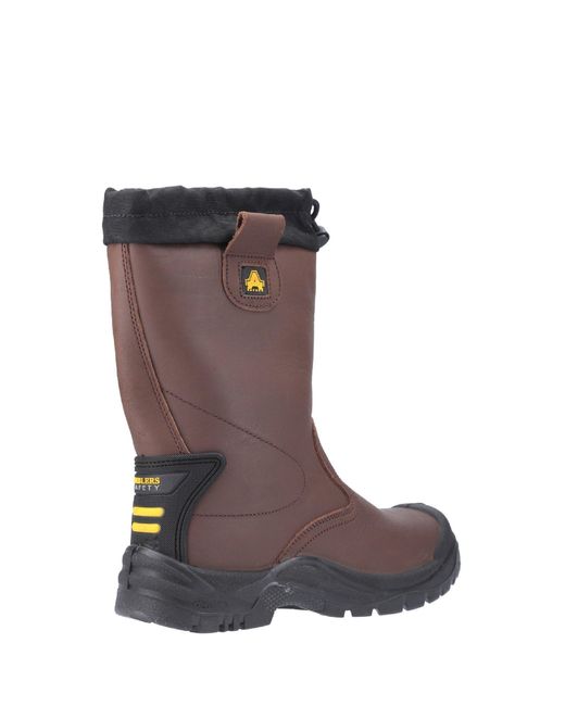 Amblers Safety Brown Fs245 Antistatic Pull On Safety rigger Boot for men
