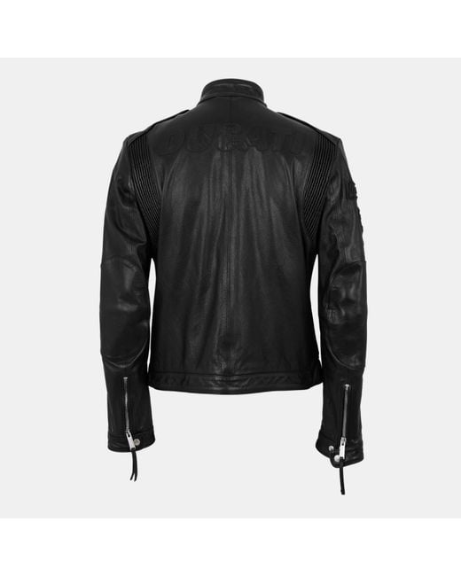 DSquared² Black Leather Tailored Fit Jacket for men