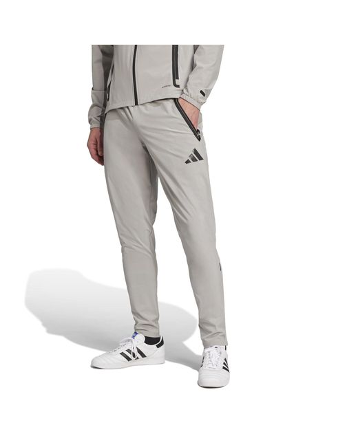 Adidas Gray Tiro 25 Competition Vis Tech Travel Pants for men