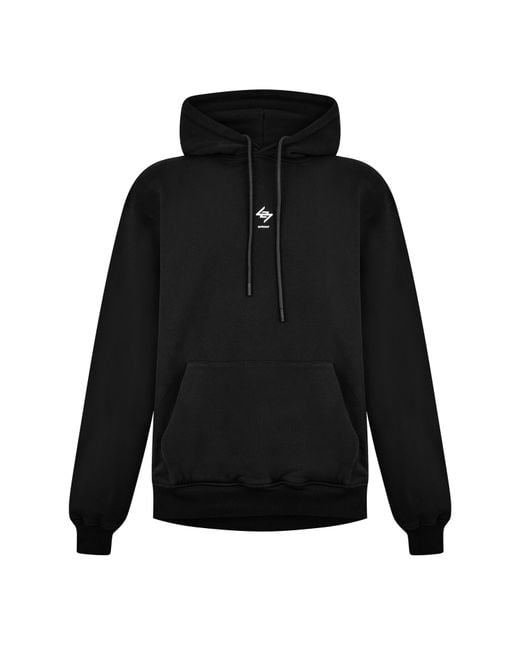REPRESENT 247 Black Logo Cotton 247 Oversized Hoodie for men