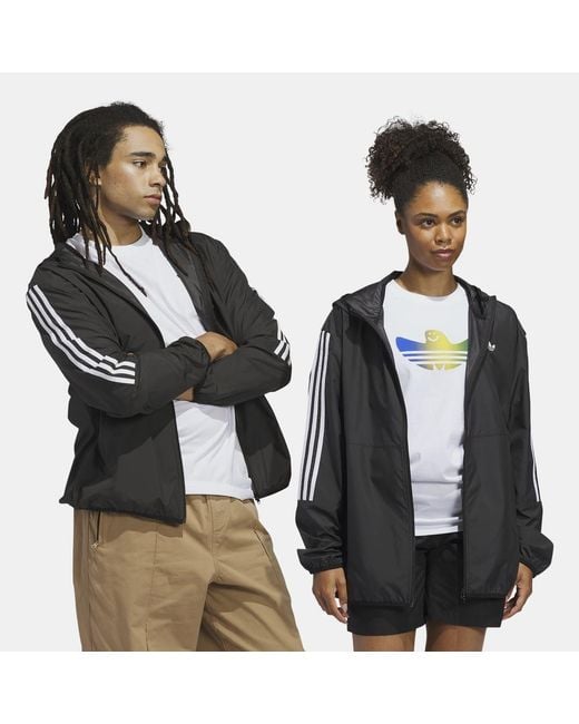 Adidas Originals Black Skateboarding Windbreaker Jacket for men