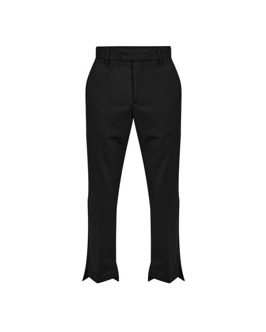 Represent Black Step Stepped Cuff Tailored Trousers for men
