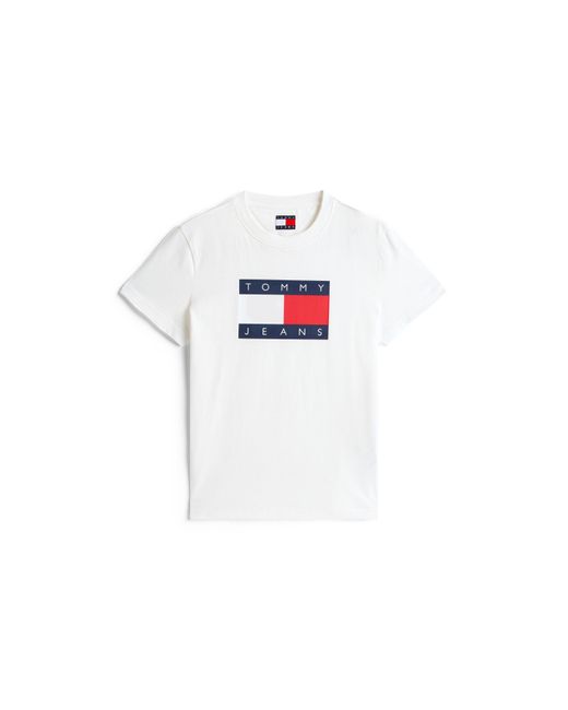 Tommy Hilfiger White Tj Badge Rib Regular Fit T-Shirt