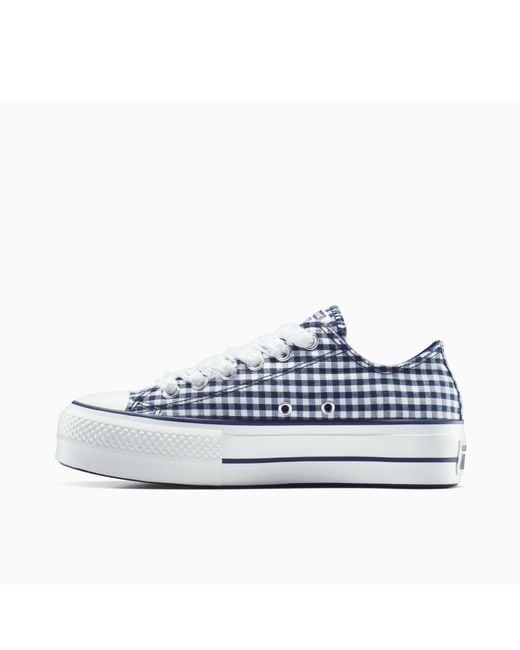 Converse Blue Chuck Taylor All Star Lif Platform Trainers