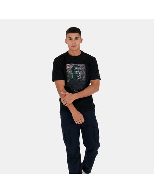PEACEFUL HOOLIGAN Black Peaceful Wonderwall Regular Fit T-Shirt for men