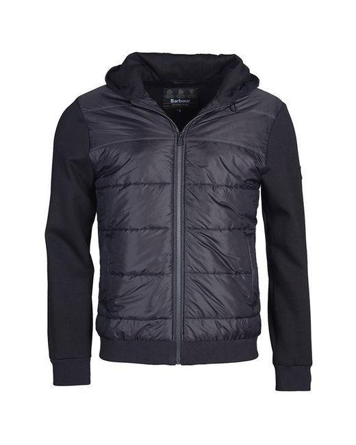 Barbour Blue Track Quilted Sweatshirt for men