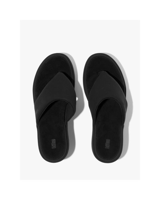 Fitflop Black Platforms Wedge Sandals