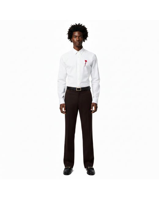 HUGO White Long Sleeve Plain Shirt for men