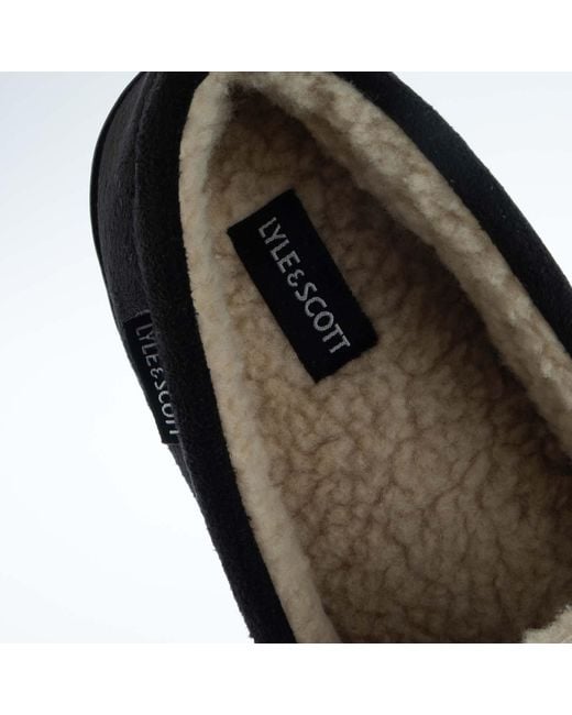 Lyle & Scott Blue Aspen Slippers for men