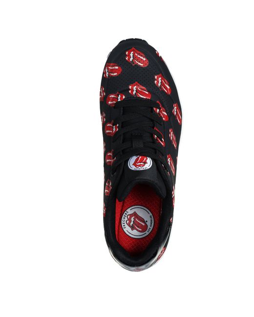 Skechers Blue Rolling Stones Repeat Lick Lyric La Low-Top Trainers