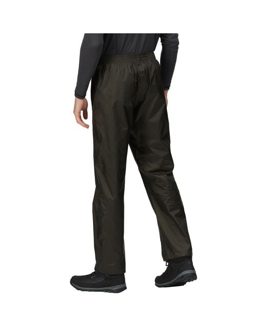 Regatta Black Pack It Waterproof Overtrousers for men