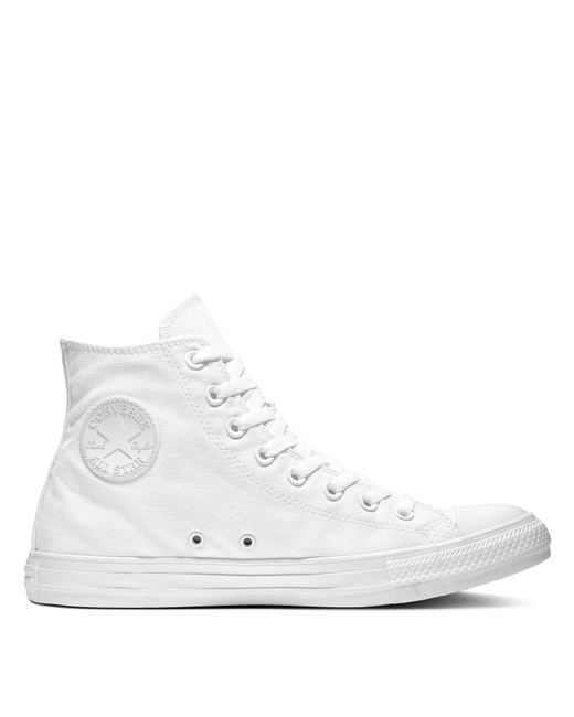 Converse White As Mono Canvas Hi Tops