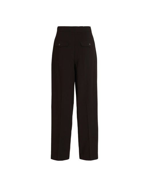 Vila Black Pleat Cigarette Trouser