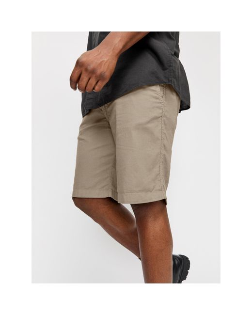 Jack & Jones Black Linen Plus Size Tracksuit Shorts for men