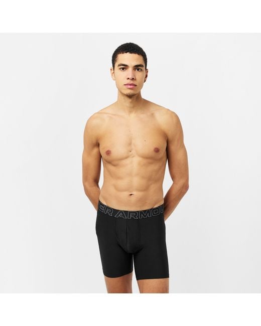 Under Armour Black 2Pk 6In Tech 2 Boxers for men