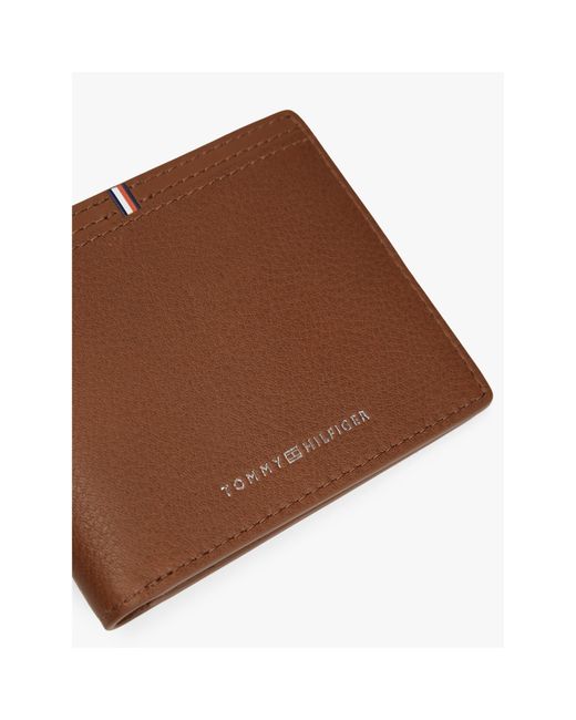 Tommy Hilfiger Brown Corp Leather Bifold Wallet for men
